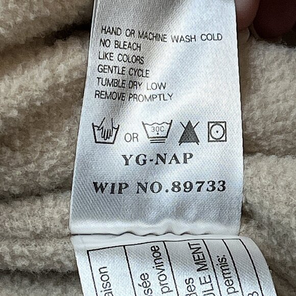 VTG Woolrich Fleece Lined Jacket Green Tan Strips Checked Sherpa-lined Flannel M - Picture 11 of 14